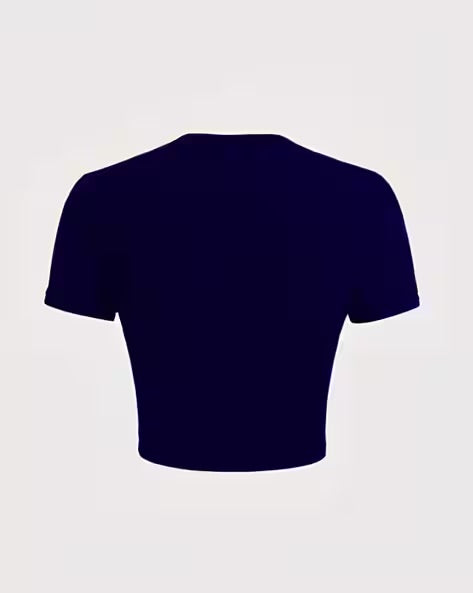 Starry Night Baby Tee for Women – Black Cropped Top