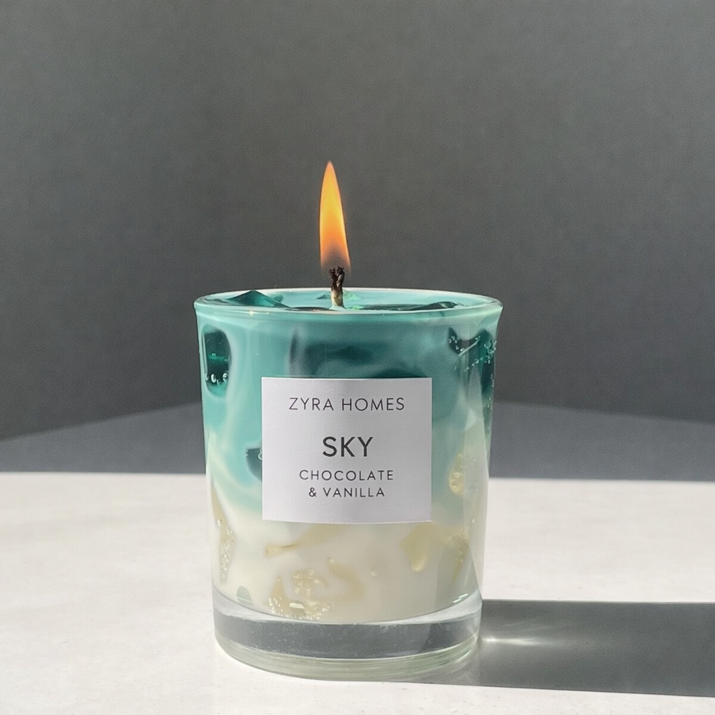 Minimal Latte-Style Decorative Soy & Gel Wax Candle