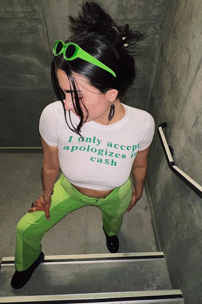 I Only Accept Apologizes in Cash Baby Tee Crop Top