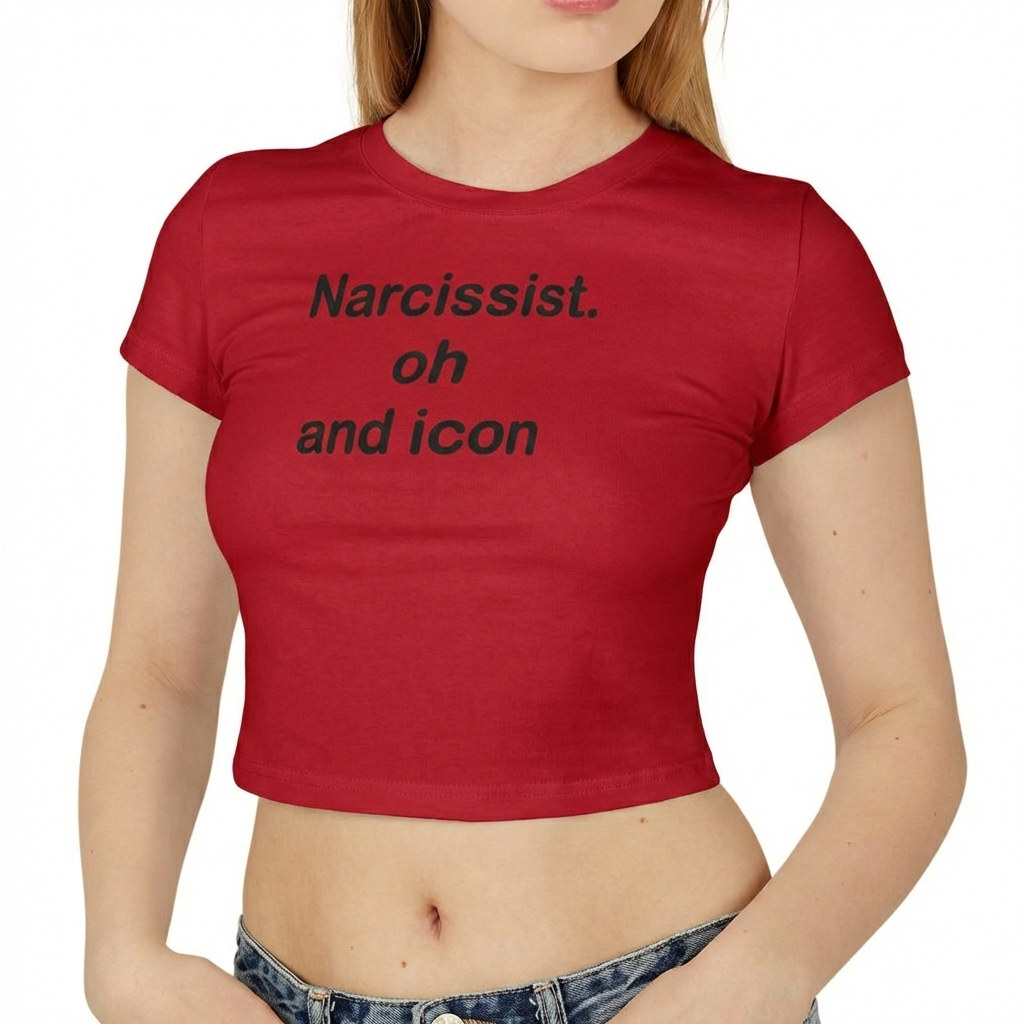 Narcissist Oh and Icon Baby Tee – Black Crop Top