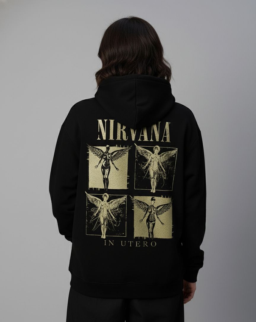 Nirvana Oversized Hoodie for Women | Premium Cotton Drop Shoulder Hoodie | Criminally Good