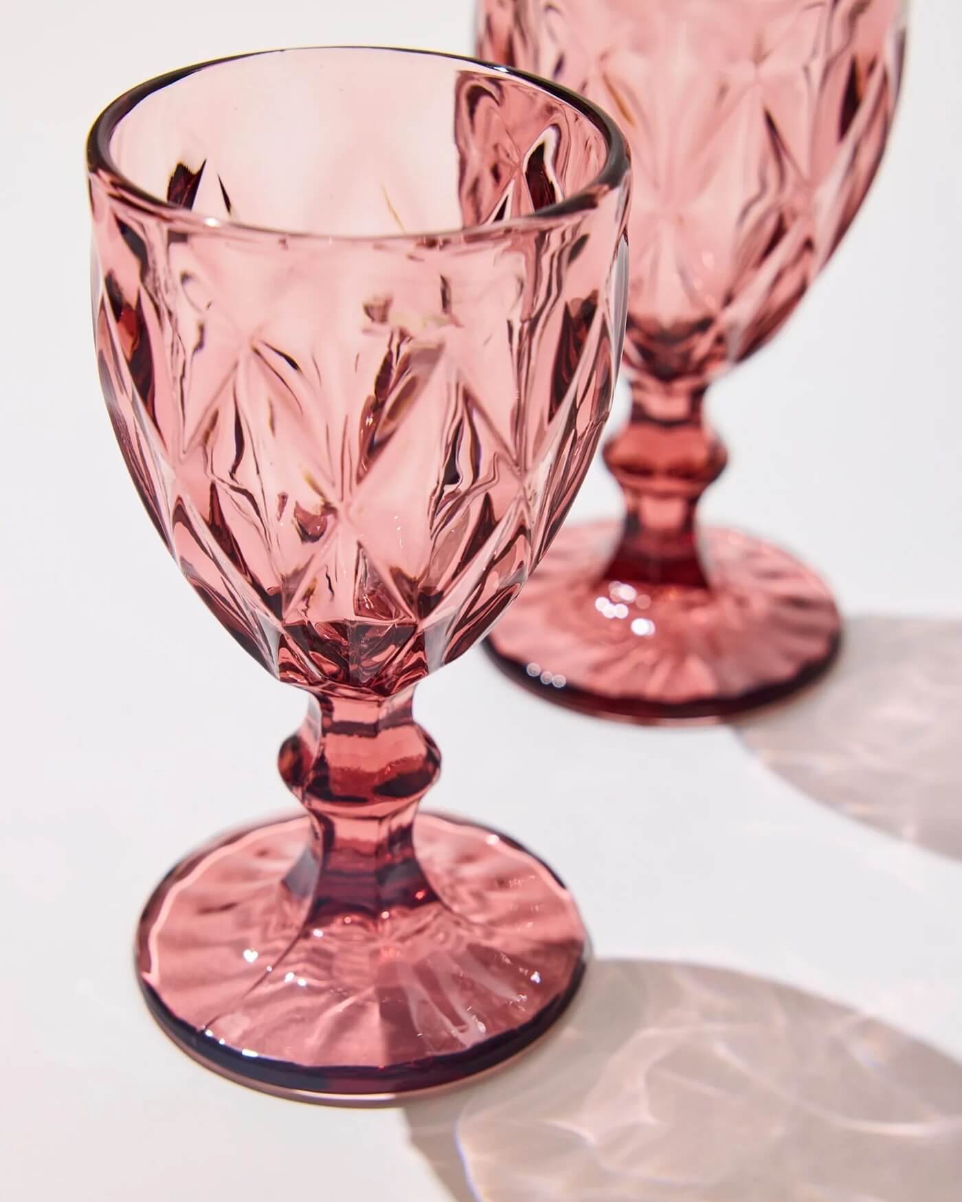 Rose wine glasses set of 2 piece- 300ML, Stylish and Durable image 1