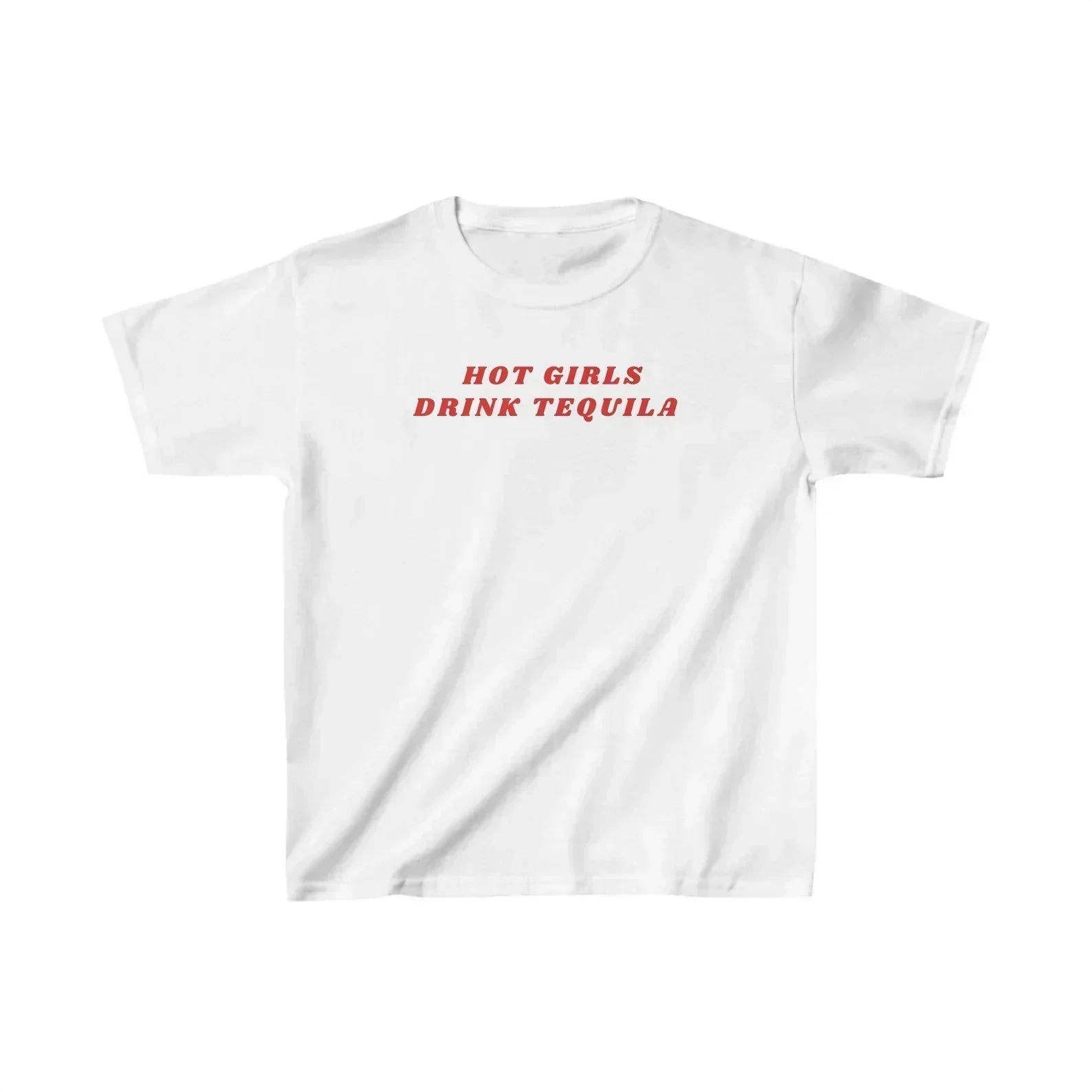 Hot Girls Drink Tequila Baby Tee – Women’s Crop Top