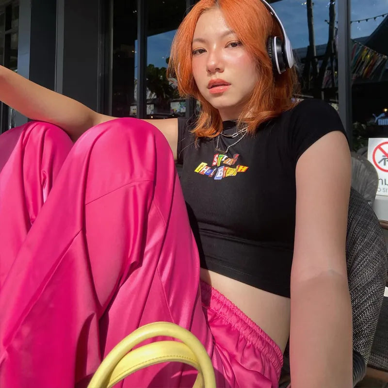 Still That Bitch Baby Tee in Black – Crop Top for Baddies, BFFs & Main Characters