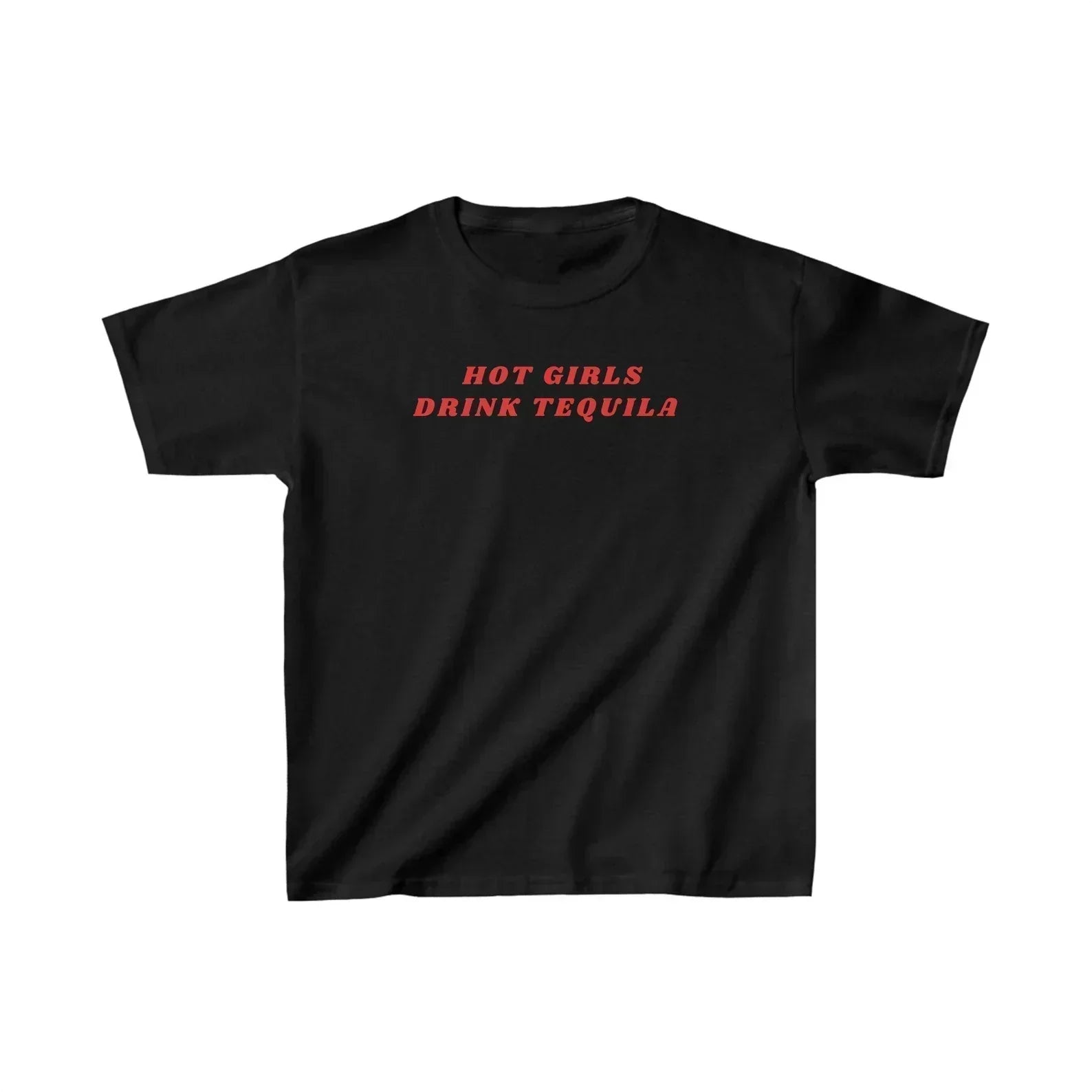 Hot Girls Drink Tequila Baby Tee – Women’s Crop Top