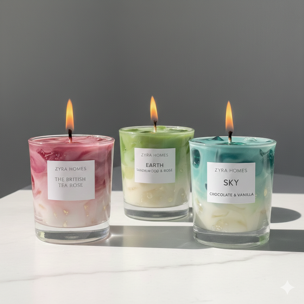Minimal Latte-Style Decorative Soy & Gel Wax Candle