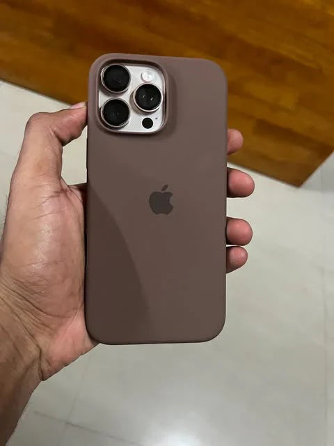 Brown iPhone Silicone Cover – Soft Touch, Anti-Slip & Stylish Protection