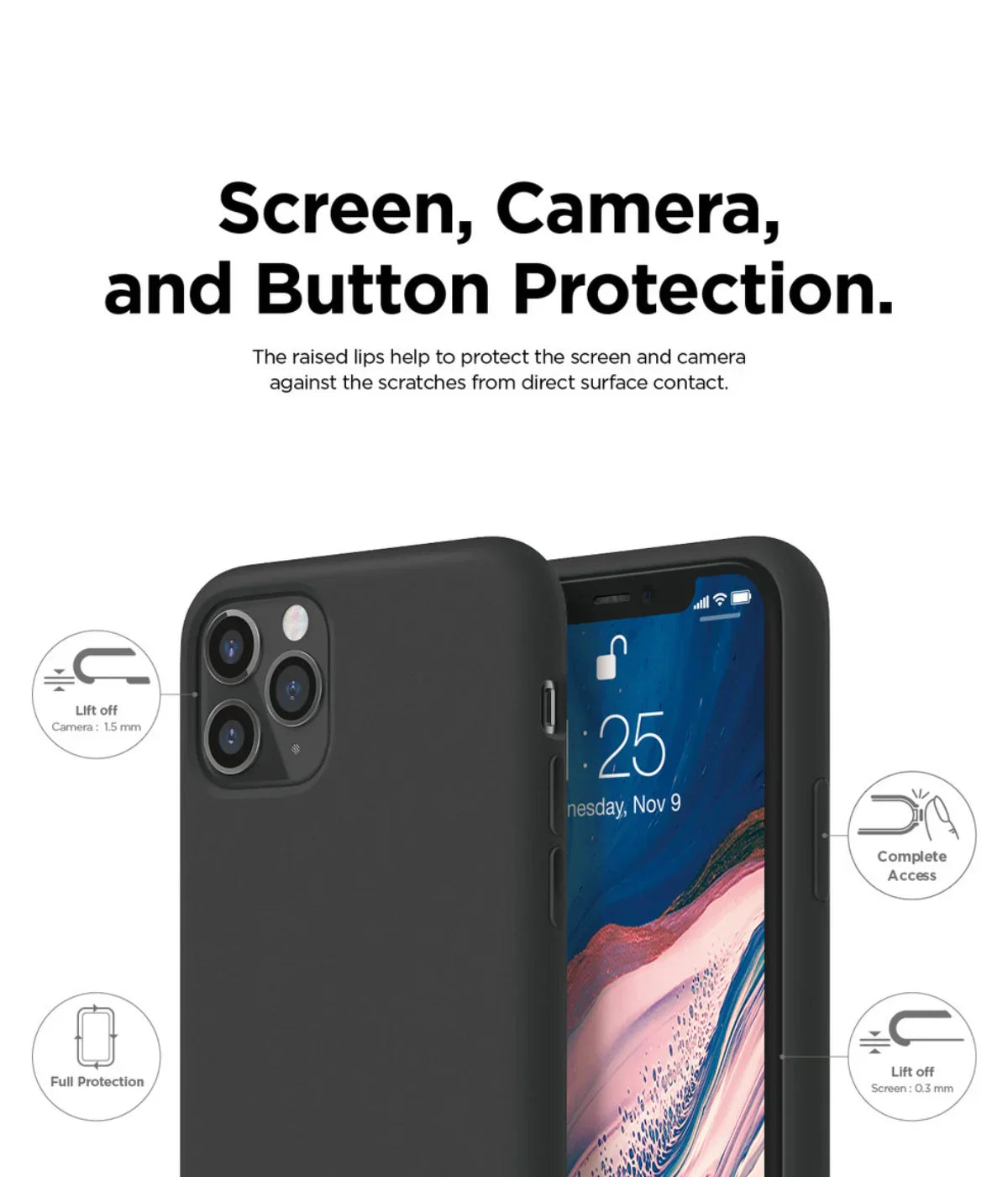 Black iPhone Silicone Case – Premium Soft Touch Cover | Criminally Good™
