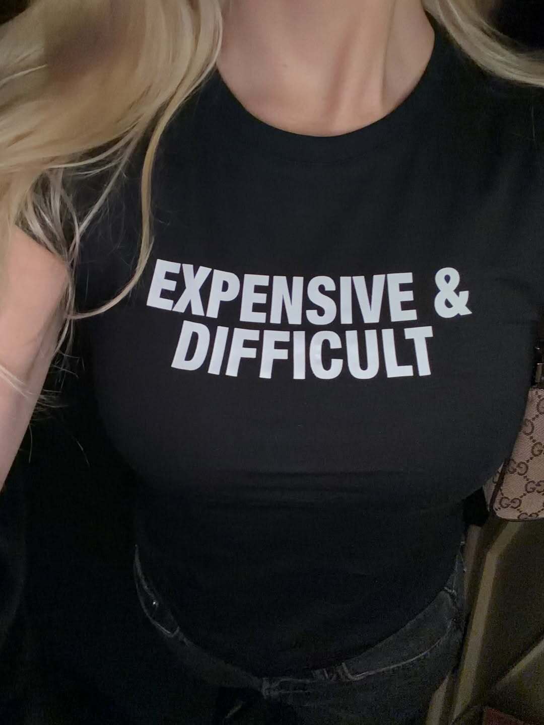 Expensive & Difficult Baby Tee Crop Top for Women | Statement Graphic Tee – Criminally Good