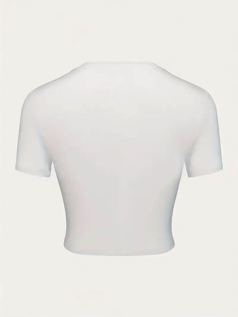 Cherry Graphic Baby Tee – White Crop Top SALE
