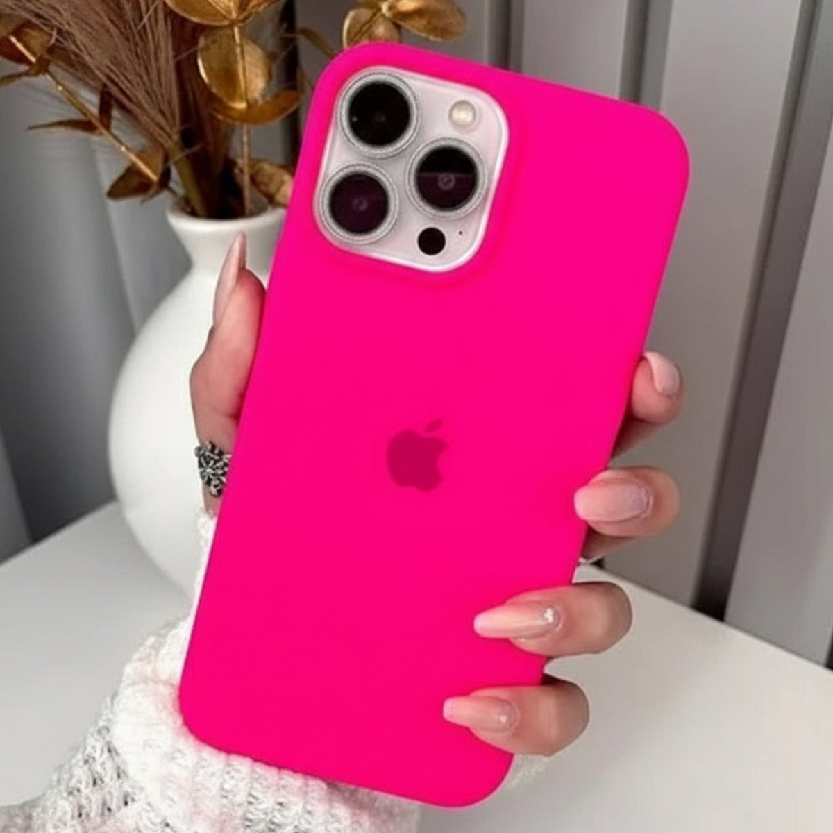 Hot Pink iPhone Silicone Case – Premium Soft Touch Cover | Criminally Good™