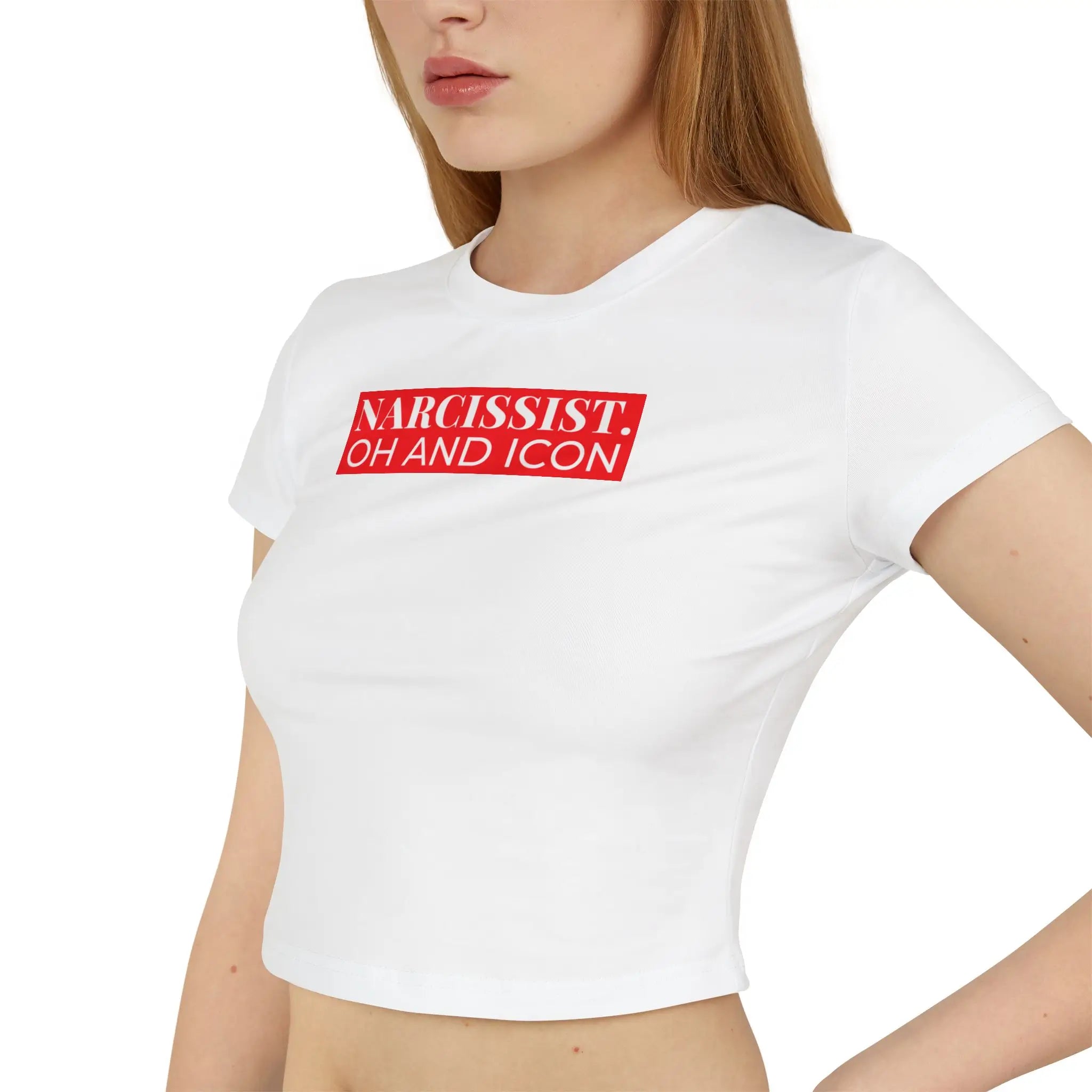 Narcissist Oh and Icon Baby Tee – Black Crop Top