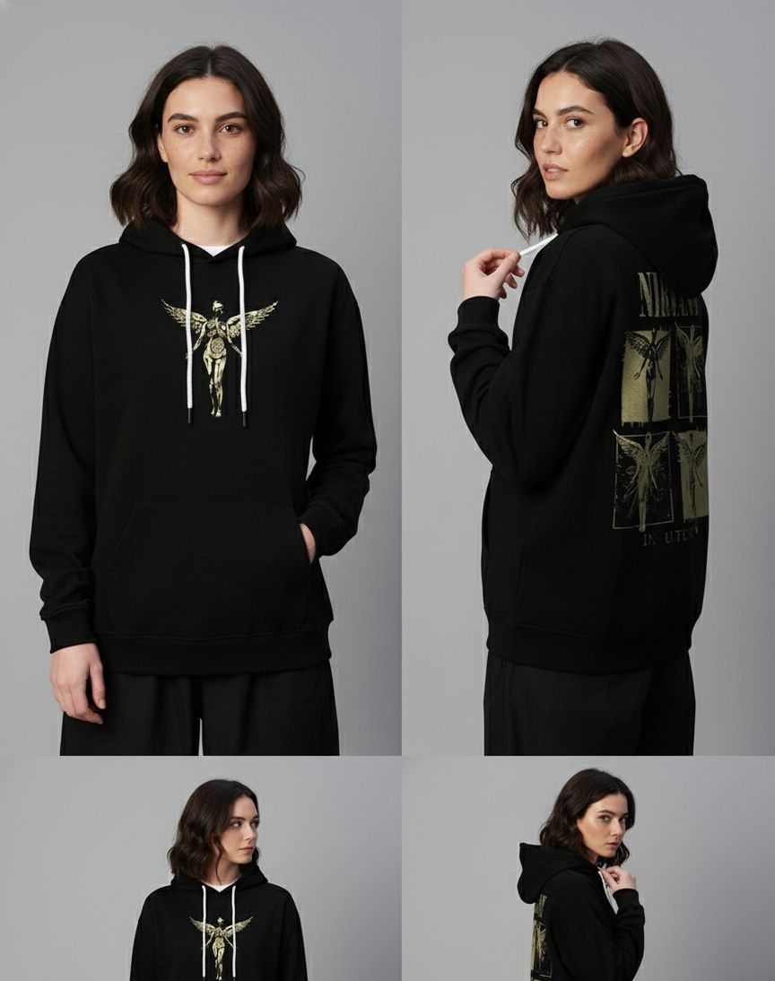 Nirvana Oversized Hoodie for Women | Premium Cotton Drop Shoulder Hoodie | Criminally Good