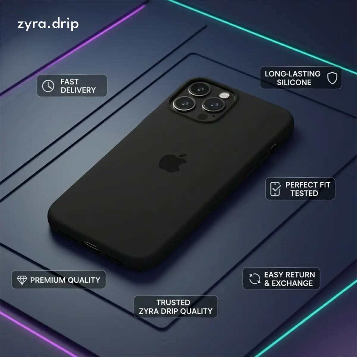 Black Currant iPhone Silicone Case – Premium Soft Touch Cover | Criminally Good™